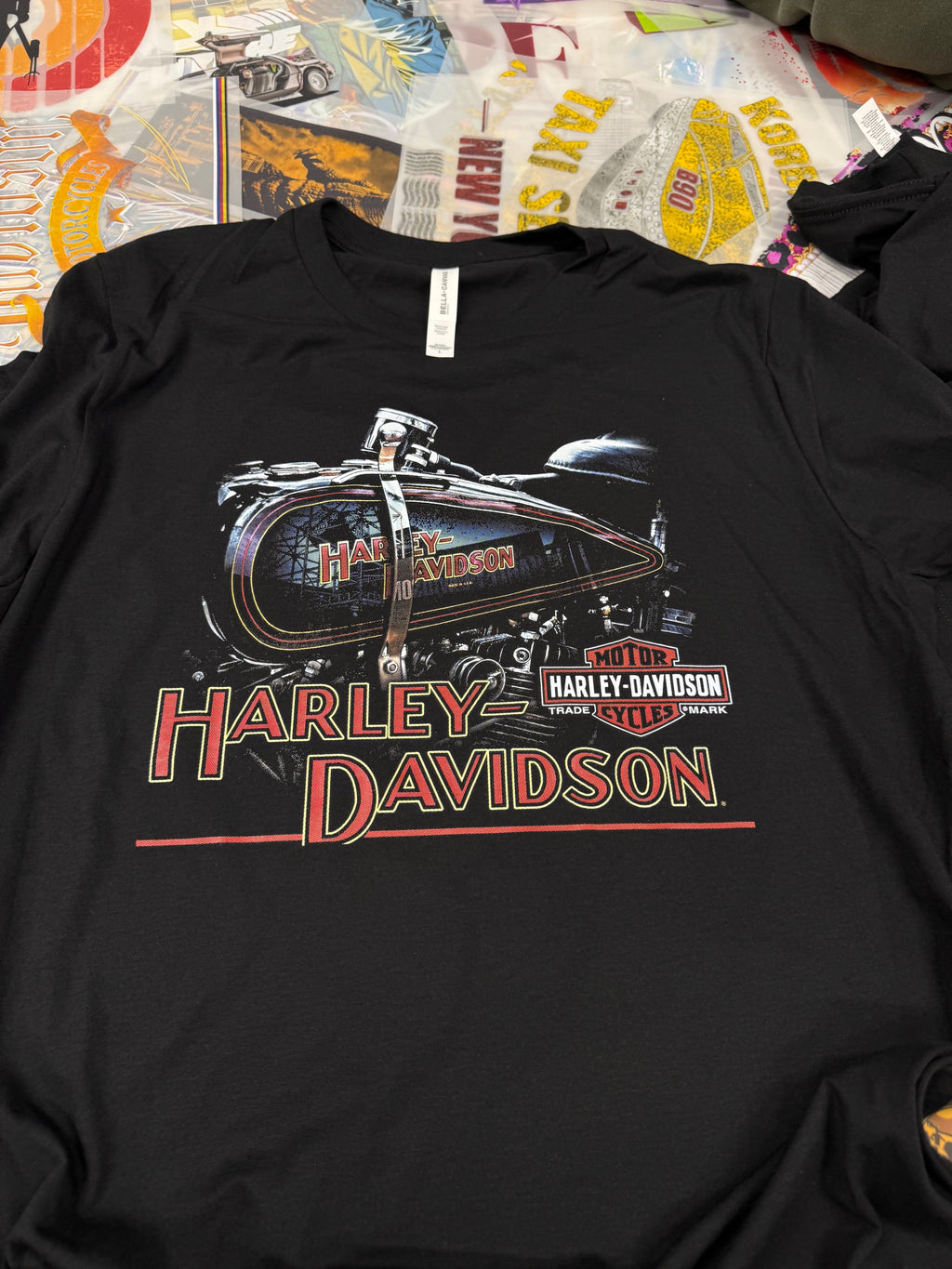 HARLEY DAVIDSON BIKER BLACK T SHIRT