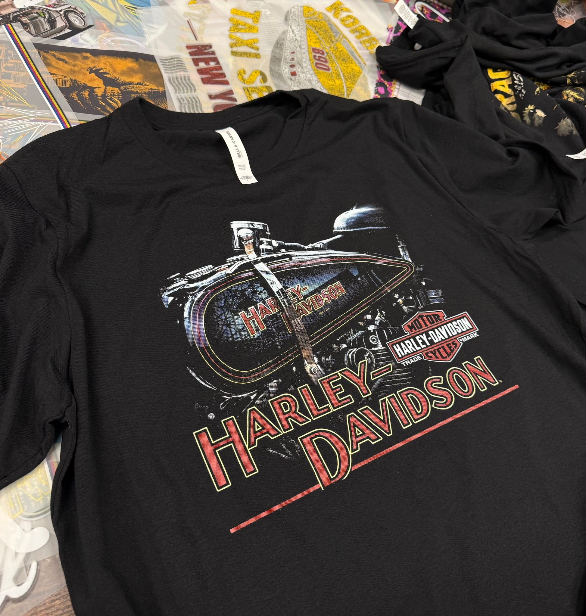 HARLEY DAVIDSON BIKER BLACK T SHIRT