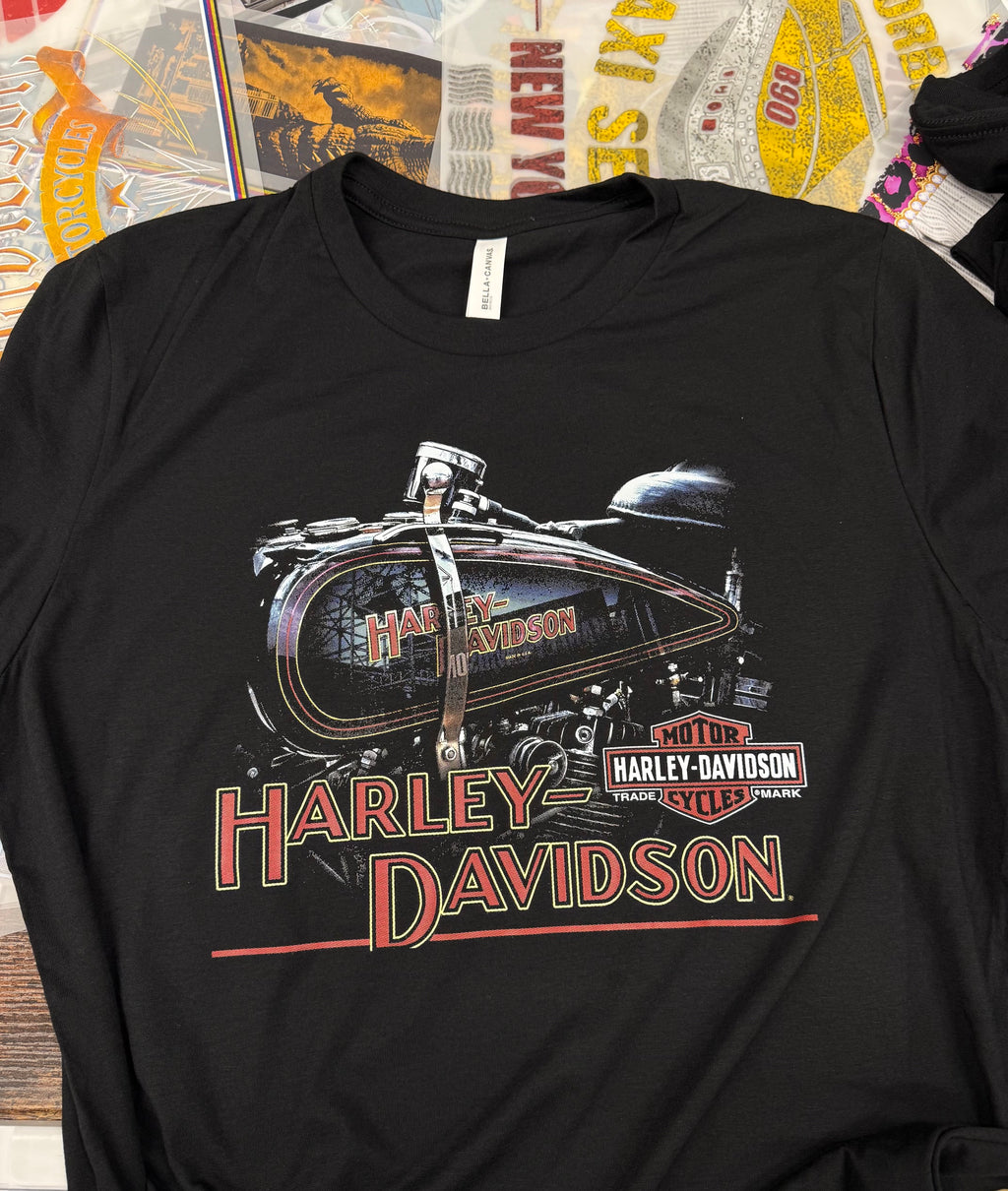 HARLEY DAVIDSON BIKER BLACK T SHIRT