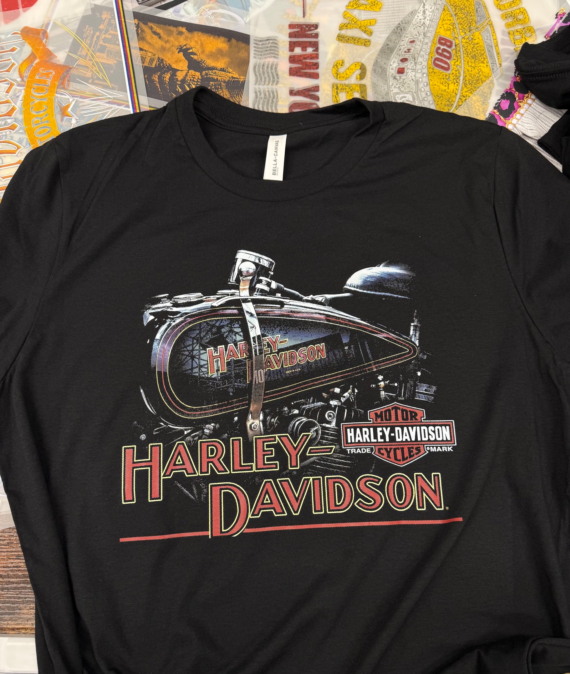 HARLEY DAVIDSON BIKER BLACK T SHIRT