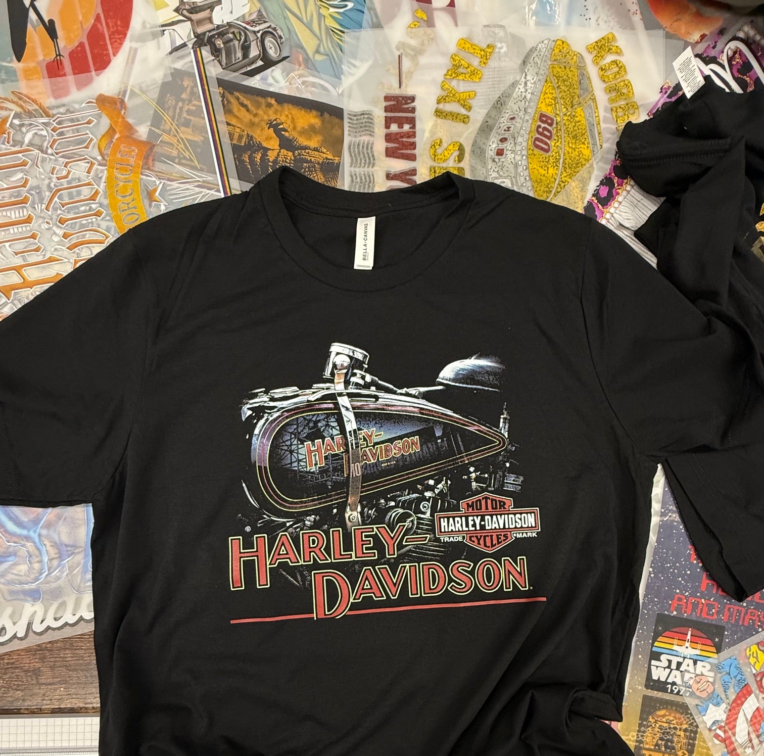 HARLEY DAVIDSON BIKER BLACK T SHIRT